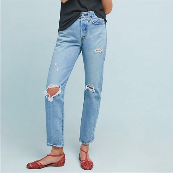 LEVIS Wedgie Fit High Rise Distressed NEW Jeans - Picture 6 of 8